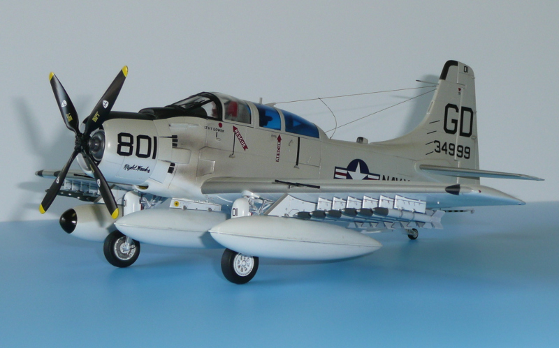 Douglas AD-5N “Skyraider”（Matchbox/Tamiya1/48）＞飛行機プラモデル製作＞2021年3月号