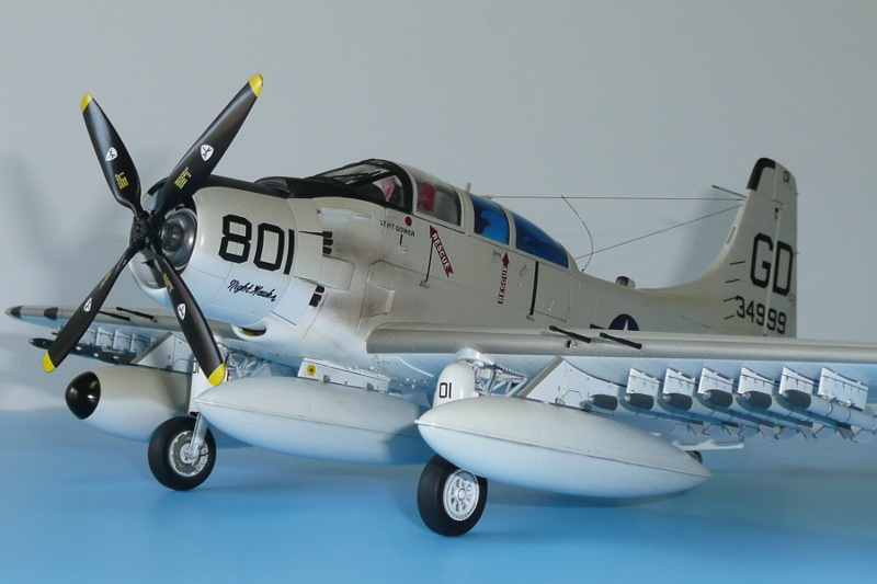 Douglas AD-5N “Skyraider”（Matchbox/Tamiya1/48）＞飛行機プラモデル製作＞2021年3月号